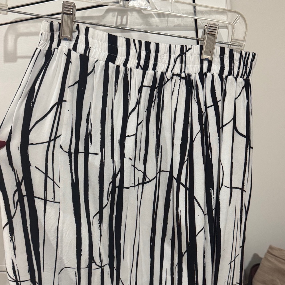 Black and White Striped Pants